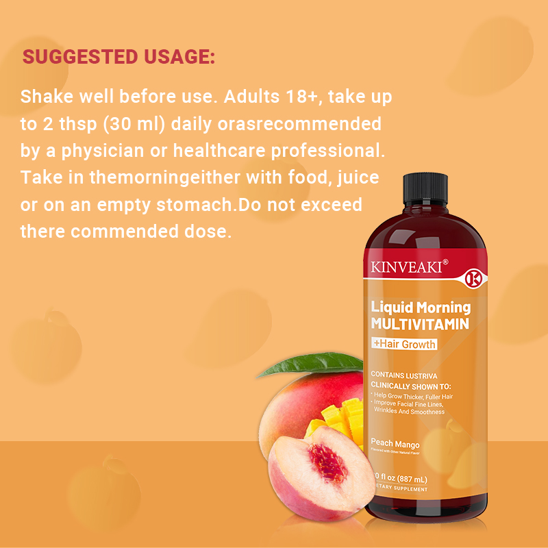 Liquid Morning Multivitamin + Hair Growth, 30 fl oz